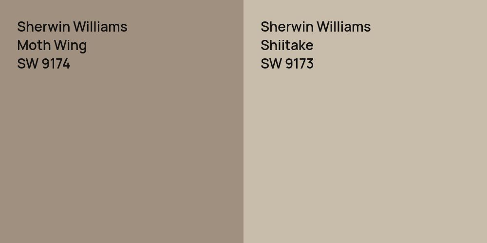 Sherwin Williams Moth Wing vs. Sherwin Williams Shiitake