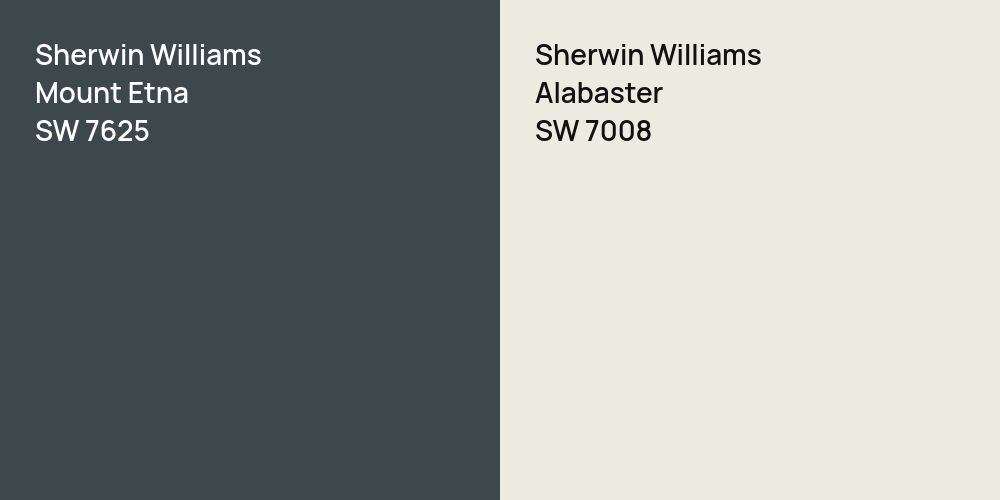 Sherwin Williams Mount Etna vs. Sherwin Williams Alabaster