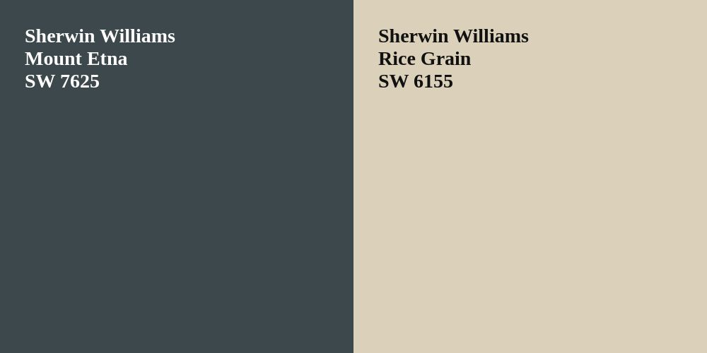 Sherwin Williams Mount Etna vs. Sherwin Williams Rice Grain