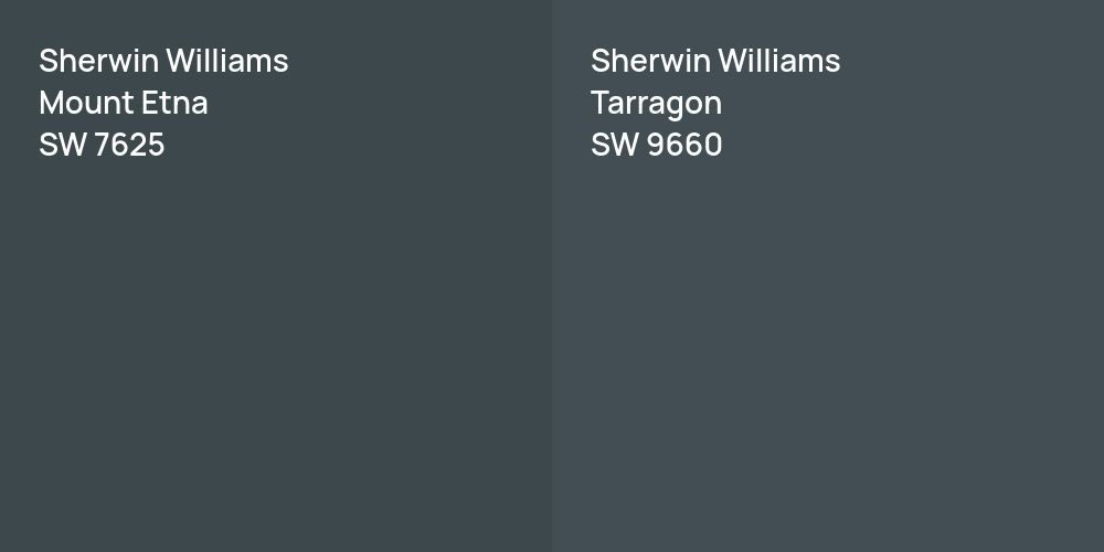 Sherwin Williams Mount Etna vs. Sherwin Williams Tarragon