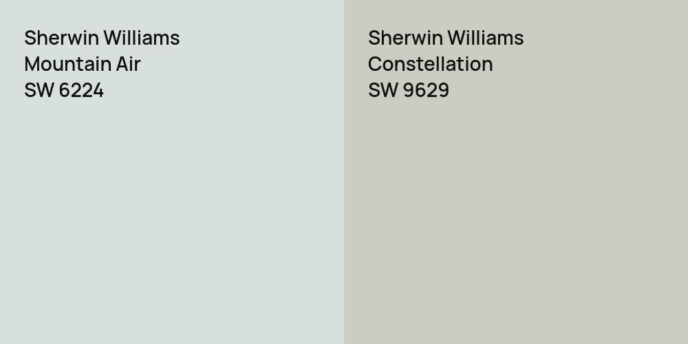 Sherwin Williams Mountain Air vs. Sherwin Williams Constellation