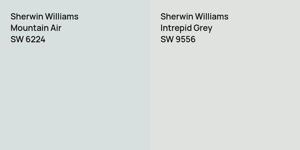 Sherwin Williams Mountain Air vs. Sherwin Williams Intrepid Grey