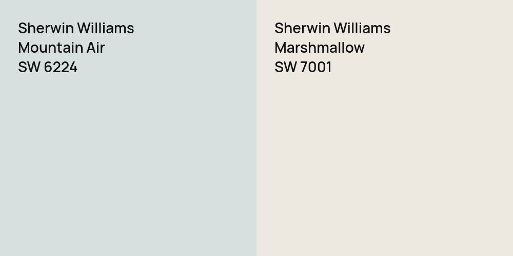 Sherwin Williams Mountain Air vs. Sherwin Williams Marshmallow