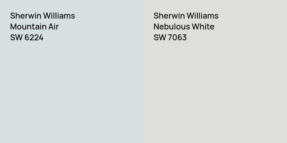 Sherwin Williams Mountain Air vs. Sherwin Williams Nebulous White