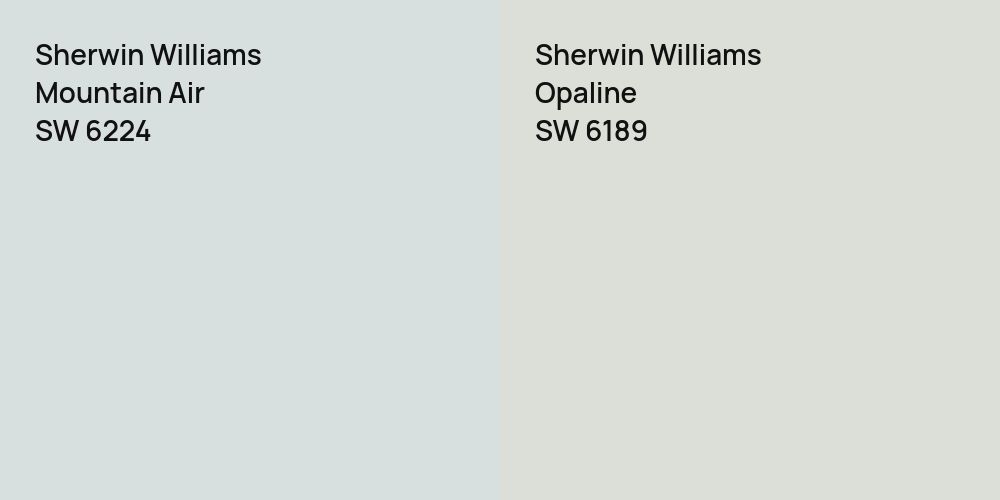 Sherwin Williams Mountain Air vs. Sherwin Williams Opaline