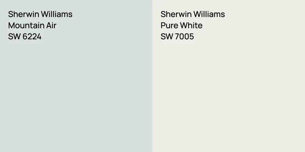 Sherwin Williams Mountain Air vs. Sherwin Williams Pure White