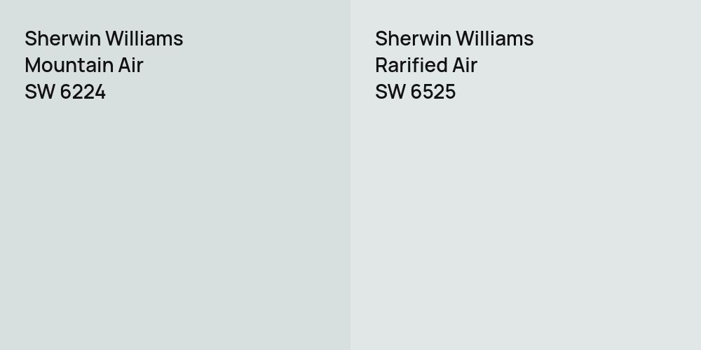 Sherwin Williams Mountain Air vs. Sherwin Williams Rarified Air