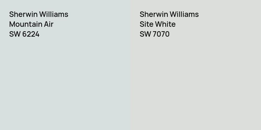 Sherwin Williams Mountain Air vs. Sherwin Williams Site White