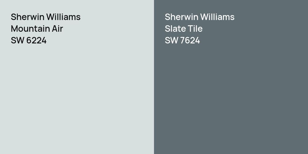 Sherwin Williams Mountain Air vs. Sherwin Williams Slate Tile