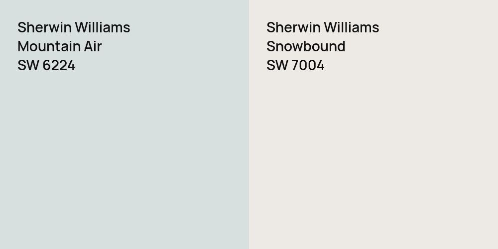 Sherwin Williams Mountain Air vs. Sherwin Williams Snowbound