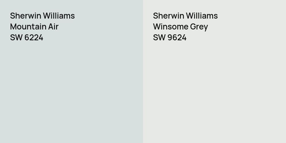 Sherwin Williams Mountain Air vs. Sherwin Williams Winsome Grey