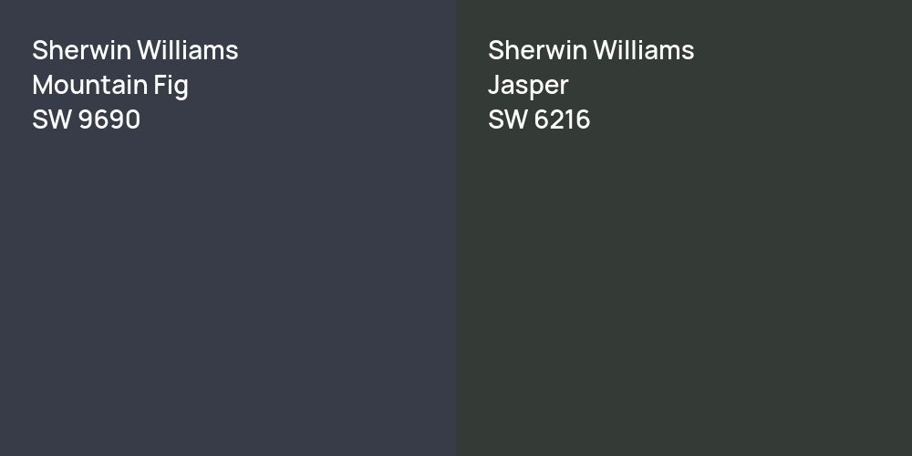 Sherwin Williams Mountain Fig vs. Sherwin Williams Jasper