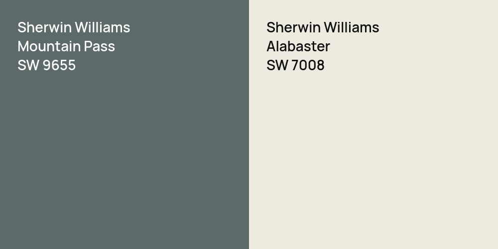 Sherwin Williams Mountain Pass vs. Sherwin Williams Alabaster