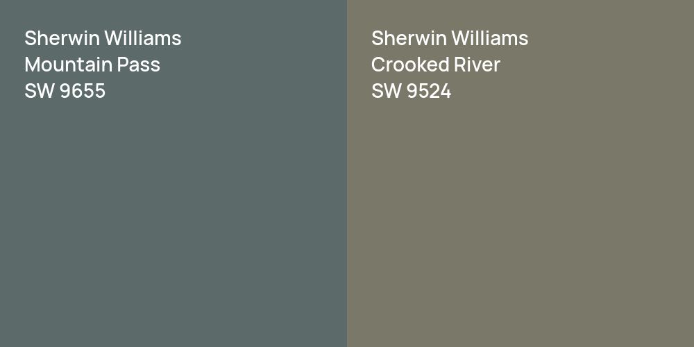 Sherwin Williams Mountain Pass vs. Sherwin Williams Crooked River