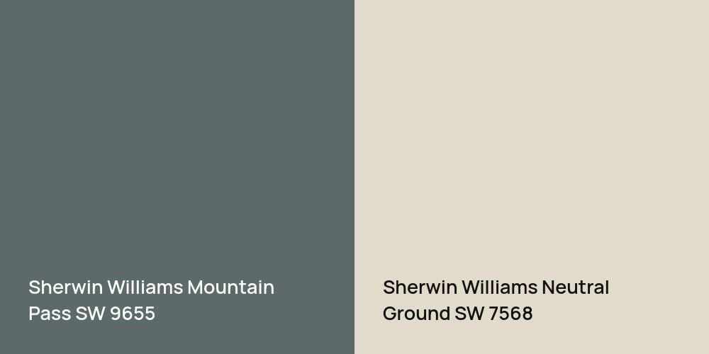 Sherwin Williams Mountain Pass vs. Sherwin Williams Neutral Ground