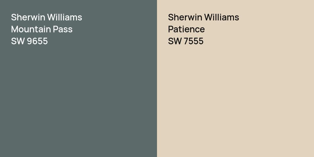 Sherwin Williams Mountain Pass vs. Sherwin Williams Patience