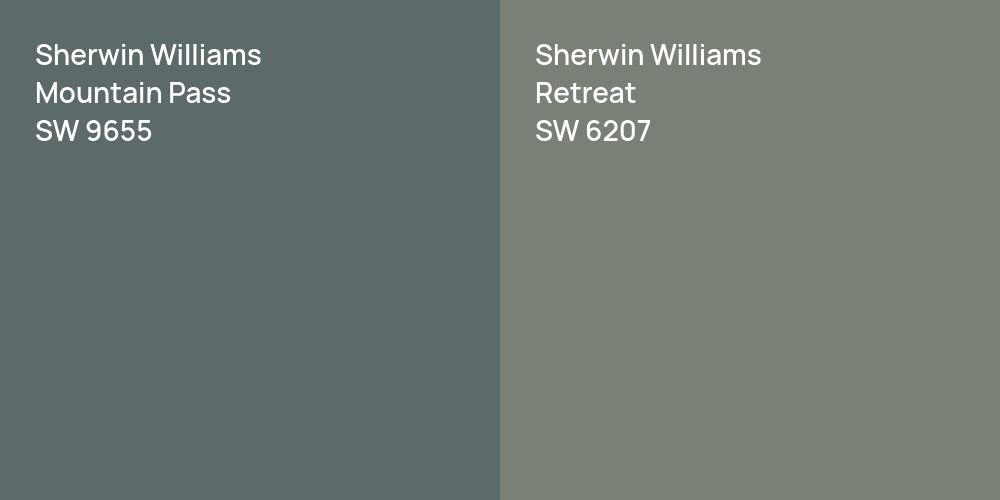 Sherwin Williams Mountain Pass vs. Sherwin Williams Retreat