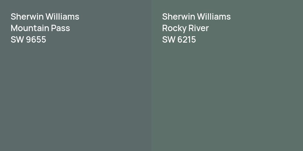 Sherwin Williams Mountain Pass vs. Sherwin Williams Rocky River