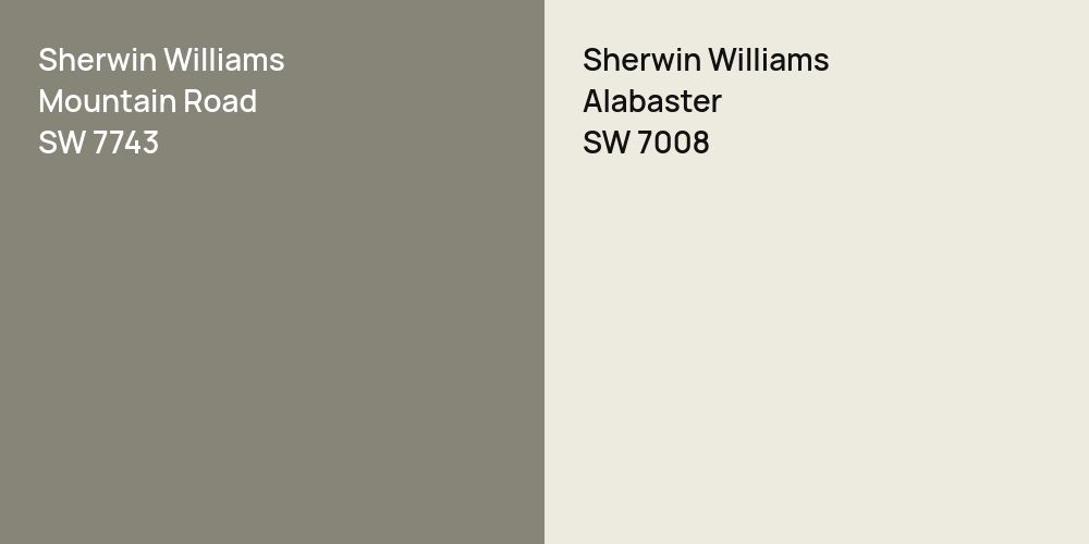 Sherwin Williams Mountain Road vs. Sherwin Williams Alabaster