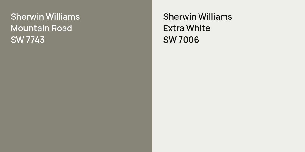 Sherwin Williams Mountain Road vs. Sherwin Williams Extra White