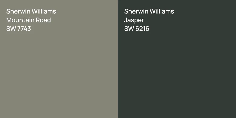 Sherwin Williams Mountain Road vs. Sherwin Williams Jasper