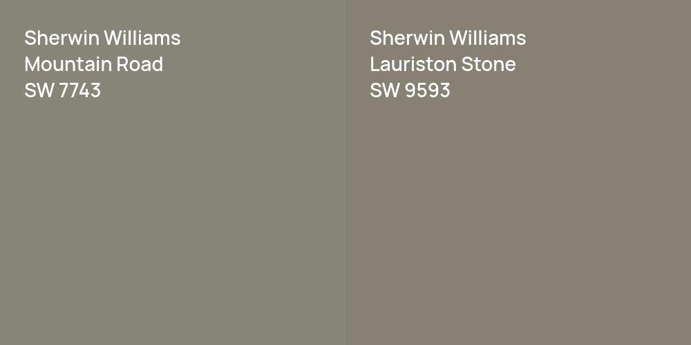 Sherwin Williams Mountain Road vs. Sherwin Williams Lauriston Stone