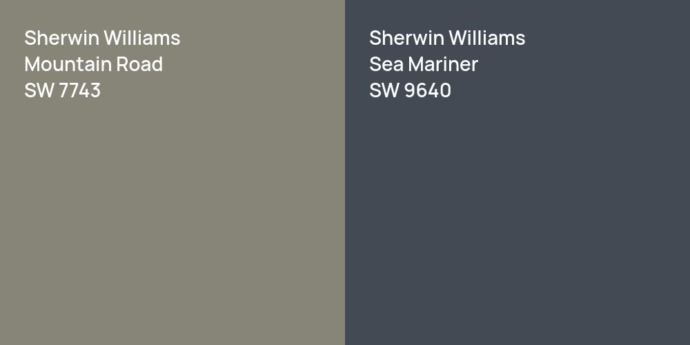 Sherwin Williams Mountain Road vs. Sherwin Williams Sea Mariner