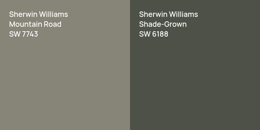 Sherwin Williams Mountain Road vs. Sherwin Williams Shade-Grown