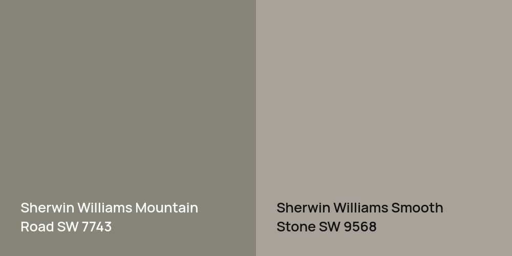 Sherwin Williams Mountain Road vs. Sherwin Williams Smooth Stone