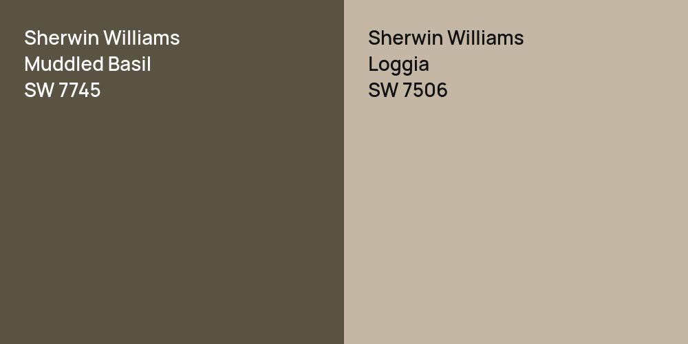 Sherwin Williams Muddled Basil vs. Sherwin Williams Loggia