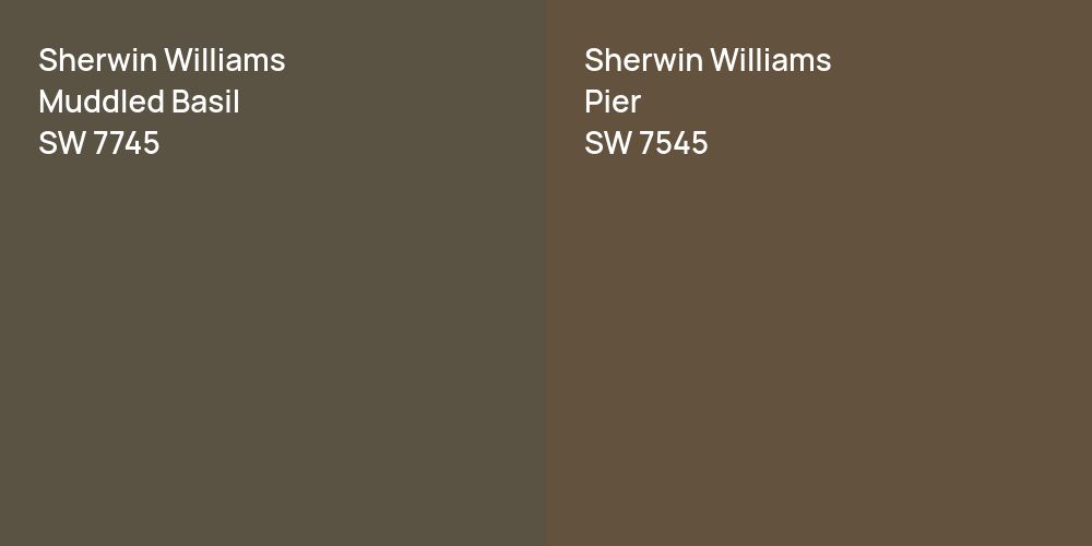 Sherwin Williams Muddled Basil vs. Sherwin Williams Pier