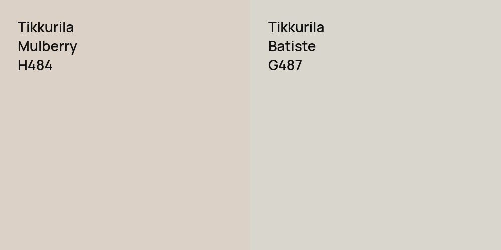 Tikkurila Mulberry vs. Tikkurila Batiste