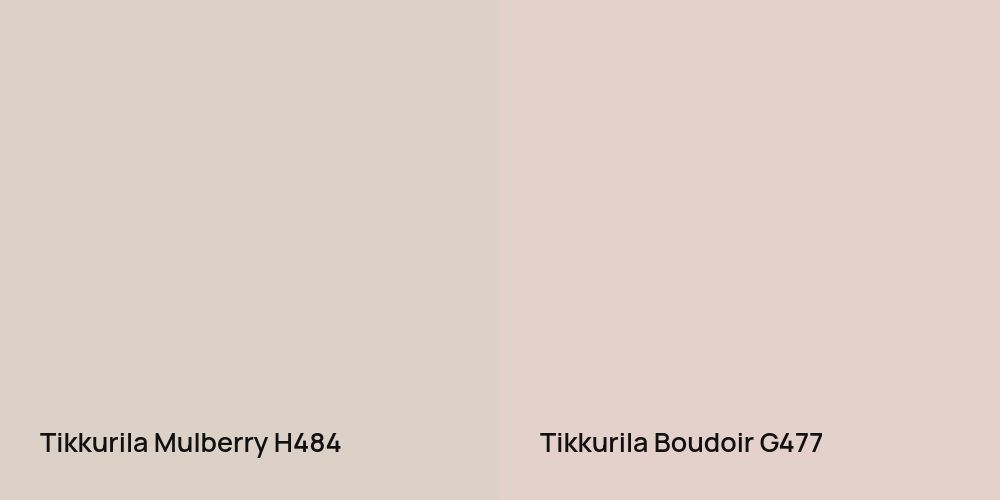 Tikkurila Mulberry vs. Tikkurila Boudoir