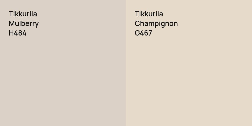 Tikkurila Mulberry vs. Tikkurila Champignon