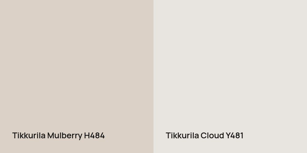 Tikkurila Mulberry vs. Tikkurila Cloud