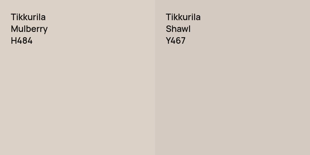 Tikkurila Mulberry vs. Tikkurila Shawl