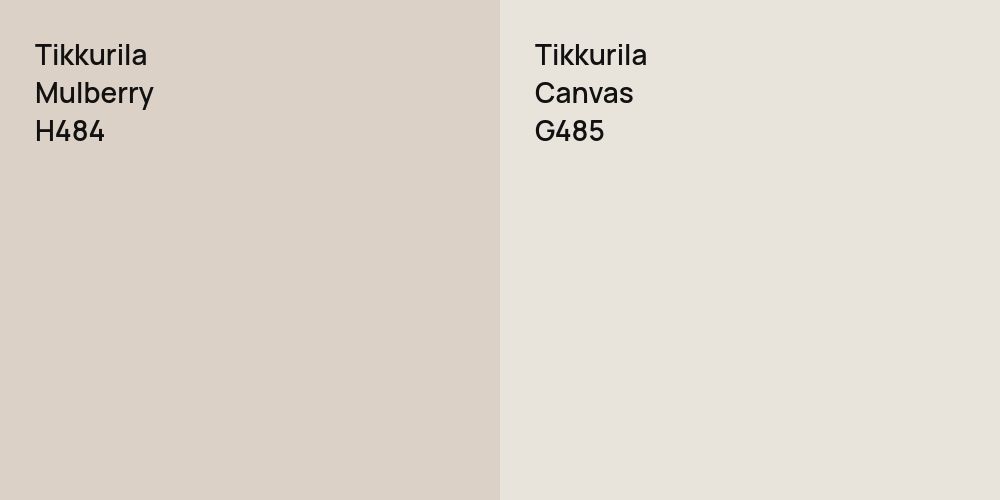 Tikkurila Mulberry vs. Tikkurila Canvas