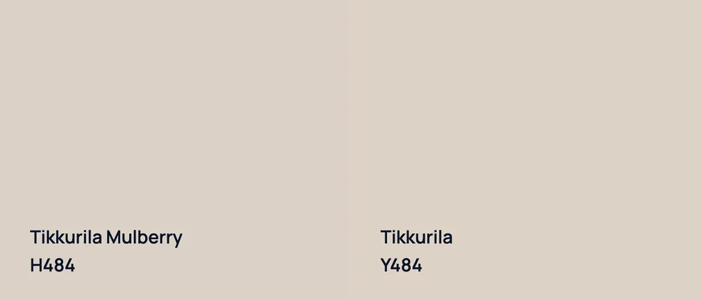 Tikkurila Mulberry H484 vs Tikkurila  Y484