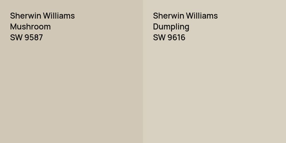 Sherwin Williams Mushroom vs. Sherwin Williams Dumpling