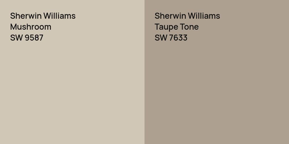 Sherwin Williams Mushroom vs. Sherwin Williams Taupe Tone