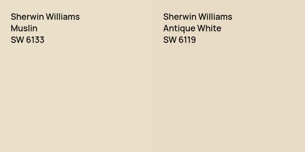 Sherwin Williams Muslin vs. Sherwin Williams Antique White