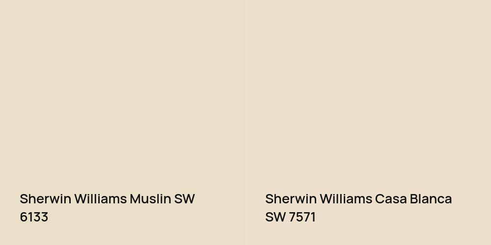 Sherwin Williams Muslin vs. Sherwin Williams Casa Blanca