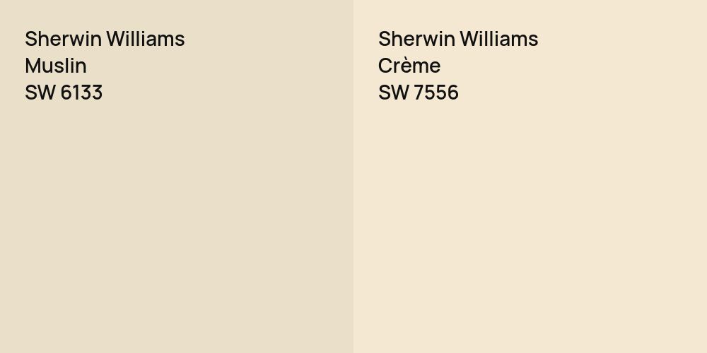 Sherwin Williams Muslin vs. Sherwin Williams Crème