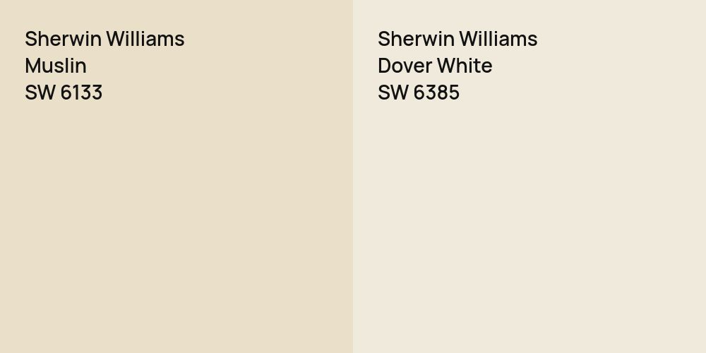 Sherwin Williams Muslin vs. Sherwin Williams Dover White