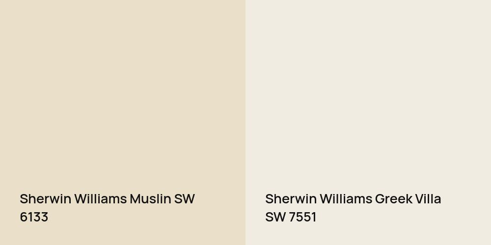 Sherwin Williams Muslin vs. Sherwin Williams Greek Villa