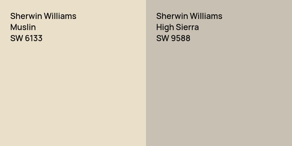 Sherwin Williams Muslin vs. Sherwin Williams High Sierra