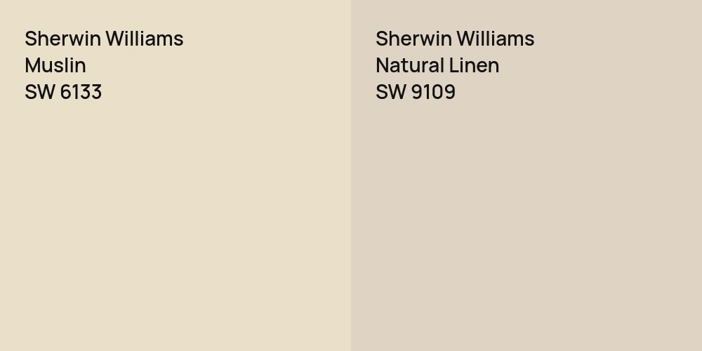 Sherwin Williams Muslin vs. Sherwin Williams Natural Linen