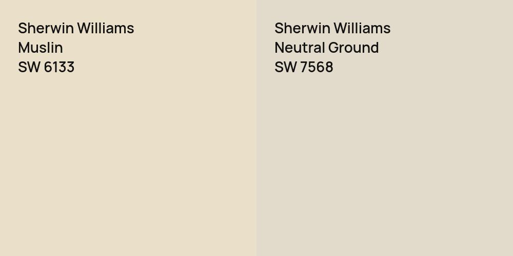 Sherwin Williams Muslin vs. Sherwin Williams Neutral Ground