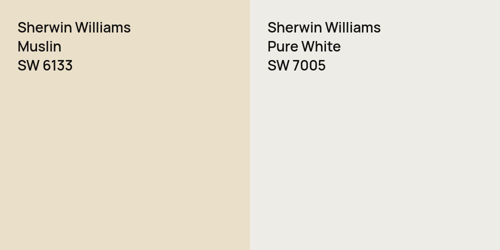 Sherwin Williams Muslin vs. Sherwin Williams Pure White