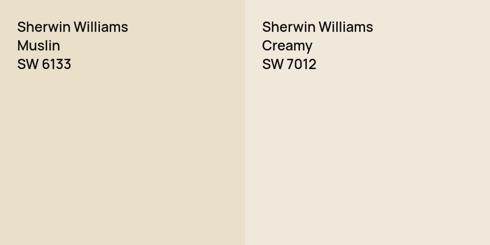 Sherwin Williams Muslin vs. Sherwin Williams Creamy